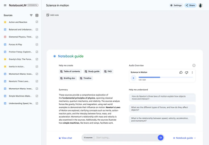 Générer ses propres podcasts grâce à NotebookLM 2