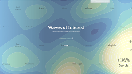 Wave of Interest propose de visualisations des recherches google les plus tendances aux états unis sous forme de cartographies / heatmap