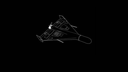 Illustration d'un drône kamikaze iranien utilisé par l'armée russe pour attaquer l'Ukraine.