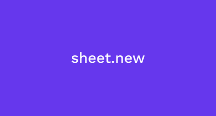 L'adresse web très simple sheet.new vous permet de créer instantanément une nouvelle feuille de calcul google sheet sans avoir à passer par 3 clics. Astucieux !